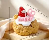 Miniatuur hartvormige geurkaars met fruittopping, esthetische aroma, tafeldecoratie, feestdagen, Thanksgiving cadeau, thuisdecoratie, sojawas
