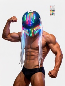 Casco LED <span class=keywords><strong>de</strong></span> Esqueleto Iluminado <span class=keywords><strong>de</strong></span> Espectro Completo: El Accesorio Luminoso Definitivo para DJs, Cosplay y Espectáculos Escénicos - Product Image 1