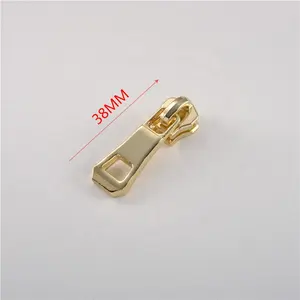 Fashion zip puller pull logo personalizzato maniglia #5 metallo ottone design cerniera cursore cerniera testa per borsa