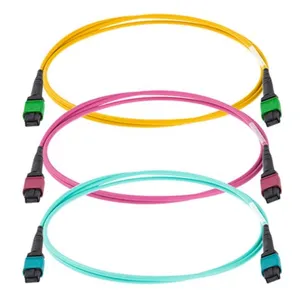 Great Quality OM3/OM4 SM MM MPO Patch Cord 12 Fiber MPO Trunk Cable 12F MTP MPO Cable
