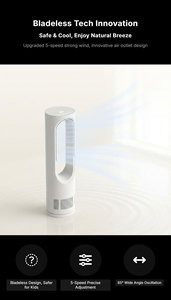 Ventilatore Senza Pale <span class=keywords><strong>Angelo</strong></span> AZ430 con Controllo Digitale Elettrico Meccanico, Rotante, per Casa e Hotel - Product Image 4