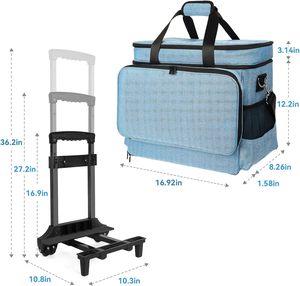 Échantillon gratuit sac à main avec sac de rangement pour outils de tricotage pour machine à coudre et insert à tige de traction pour les voyages en plein air - Product Image 2