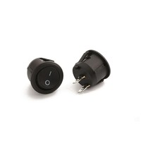 Interrupteur à bascule rond SPST à 2 broches - Mini-interrupteur de commande de puissance durable pour voitures, camions, bateaux, camping-cars