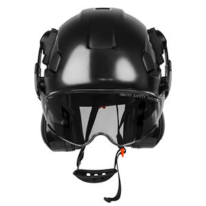 <span class=keywords><strong>Casque</strong></span> de sécurité en ABS rigide, durable, multicolores, pour travaux en extérieur, cyclisme, avec visière et protège-oreilles - Product Image 2