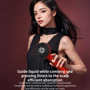 Massaggiatore per la <span class=keywords><strong>Testa</strong></span> Anti-Caduta dei Capelli con Ricarica Type-C e Luce Rossa, Pettine Massaggiante per la Cura dei Capelli e Applicazione di Medicinali - Product Image 3