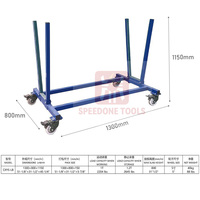 Heavy Duty Iron Demountable Four-Wheel Platform Cart for Marble and Granite A-Frame/Y-Frame OEM Speedone CXYS-LB
