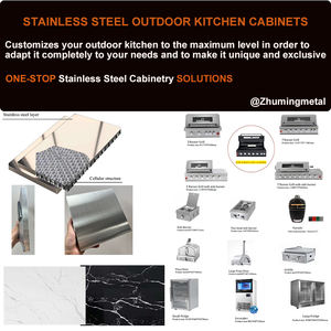 Meubles d'extérieur de <span class=keywords><strong>cuisine</strong></span> d'été intégrés dans un petit ensemble d'armoires de <span class=keywords><strong>cuisine</strong></span> d'extérieur avec barbecue et réfrigérateur - Product Image 4