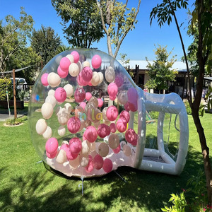 Dôme gonflable portable pour enfants avec ballons, pour fêtes, photos, extérieur, jardin, tente à bulles gonflable - Product Image 1