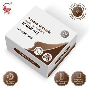 Kit rapide certifié ISO13485 pour la détection des anticorps Babesia équine <span class=keywords><strong>de</strong></span> haute précision, E.Babesia Ab Colloidal Gold, 1 test ou 25 tests - Product Image 1