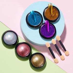 18 Colors Solid Mirror Chrome Nail Powder <b>Magic</b> Pigment Compact Metallic Nail Art Powder for Manicure - Product Image 2