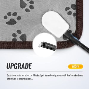 Coussin chauffant pour chien et <span class=keywords><strong>chat</strong></span>, tapis chauffant d'intérieur, électrique, étanche, avec cordon résistant à la mastication, <span class=keywords><strong>couverture</strong></span> <span class=keywords><strong>chauffante</strong></span> pour animaux de compagnie - Product Image 5
