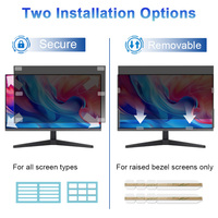 Filtre d'écran de confidentialité bidirectionnel anti-lumière bleue, anti-reflet, anti-rayures, anti-UV pour moniteur LCD grand écran multi-tailles
