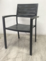 Mode imperméable Bistro Patio salle à manger Restaurant jardin aluminium extérieur en plastique chaise en bois