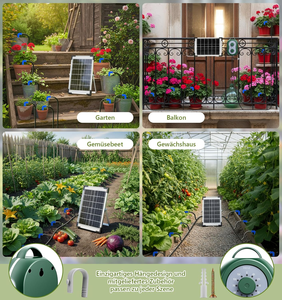 Système d'irrigation solaire automatique pour plantes d'extérieur, arroseur pour 30 plantes en pot, tuyau de 35 mètres, kit minuterie pour jardin et balcon - Product Image 6