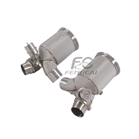 Katup Vakum Aliran Tinggi 200CELL Downpipe Exhaust Head untuk Porsche 911 991.2 GT2 RS Sistem Performa Instalasi Sempurna 1:1