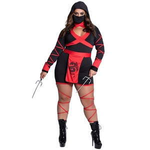 Disfraz <span class=keywords><strong>de</strong></span> Dragón <span class=keywords><strong>Ninja</strong></span> para <span class=keywords><strong>Mujer</strong></span> <span class=keywords><strong>de</strong></span> Halloween con Mono con Capucha, Cinturón, Máscara Facial, Disfraces <span class=keywords><strong>de</strong></span> TV y Películas - Product Image 3