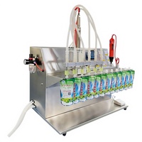 Nouvelle Remplisseuse de Liquides Semi-Automatique à 6 Têtes avec Pompe à Diaphragme 3,5 L, Prix Usine pour Emballage en Sachet à Bec Verseur 2026