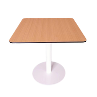 Table de restaurant personnalisée Tables basses rondes en marbre Table de salle à manger avec base en acier inoxydable noire