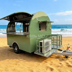 Carrito Móvil Pequeño para Bebidas y Café de 2.5m (8.2 pies), Remolque de Comida Callejera para Restaurantes al Aire Libre - Product Image 1