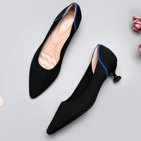 Nouvelles sandales à talons chaton de 3 cm pour femmes, style léopard, à enfiler, bout pointu, semelle souple