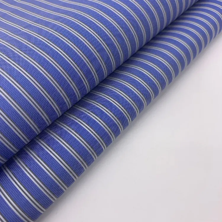 Two-tone Polyester Yarn Dyed Stripe Pinstripes Sleeve Lining Suit Wind Coat Fabric 300 Colors Choice