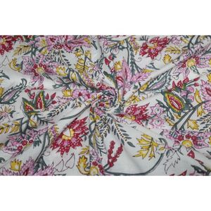 Nueva Tela de Algodón Multicolor con Estampado Artesanal Hindú, Estampados Naturales, Vestidos Ligeros para Niños, Decoración para Cortinas y Bolsos - Product Image 6