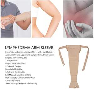 Compports özel <span class=keywords><strong>Post</strong></span> mastektomi lenfödem spor naylon omuz kemeri ile mezun kol sıkıştırma manşonu - Product Image 3