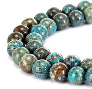 Gorgeous Natural Crazy Blue Lace Agate Gemstone Smooth Round Loose Beads