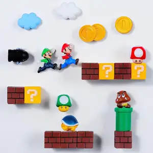22PCS Mario Fridge Magnets 3D Refrigerator Magnets Set Office Whiteboard Christmas Magnets Perfect for Ornaments Decoration