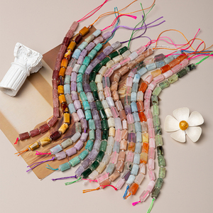 6x10mm naturel rose <span class=keywords><strong>opale</strong></span> jaspe pierre gemme facettes forme libre Tube colonne perles pour la fabrication <span class=keywords><strong>de</strong></span> bijoux 15 pièces - Product Image 4