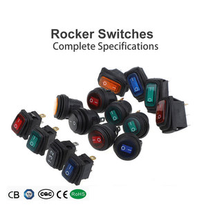 Interrupteur de bateau KCD5-<span class=keywords><strong>2021</strong></span> D5 rouge lumineux, interrupteur d'alimentation carré à 4 broches 2124 - Product Image 5