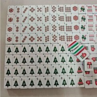 Jeu de tuiles de Mahjong américain moderne, 160 tuiles, 1,2 pouce, pour 4 joueurs, divertissement pour Noël