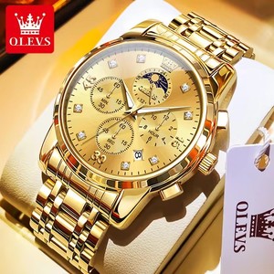 OLEVS 3652 Orologio da Polso al Quarzo da Uomo Impermeabile con Lancette Luminose, Orologio Maschile Originale di Lusso Classico con Data Automatica e Display 24 <span class=keywords><strong>Ore</strong></span> - Product Image 1