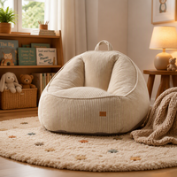 Fauteuil pouf enfant durable à une place, rembourré en mousse douce, confortable et design décontracté, idéal pour le jeu et la télévision