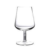 Copa de cóctel de lujo transparente ecológica de tallo corto con diseño acanalado, copa de vino, copa de postre, vaso para whisky, brandy y zumo