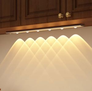 Lumière de nuit LED intelligente à capteur sous armoire, installation facile, éclairage intérieur pour chambre, armoire, cuisine - Product Image 3