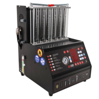 GATmatic - Probador y Limpiador de Inyectores de Combustible de Gasolina de 6 Cilindros, Máquina con Certificación CE para Talleres Automotrices
