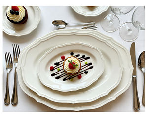 Vajilla Comercial para Bodas y Hoteles, Platos Ovalados de Porcelana con Logotipo Personalizado, Platos de Pescado, Platos de Cerámica Blanca para <span class=keywords><strong>Restaurante</strong></span>, Juego de Platos para Cena - Product Image 3