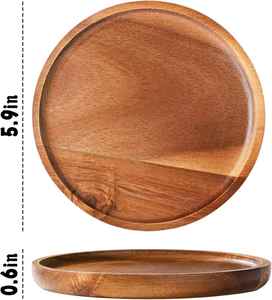 Posavasos Personalizables de Madera de Nogal, Bambú y Acacia, Ecológicos, Estilo Clásico, para Café, Té y Cerveza, con Logotipo Personalizado y Tamaño a Medida - Product Image 2