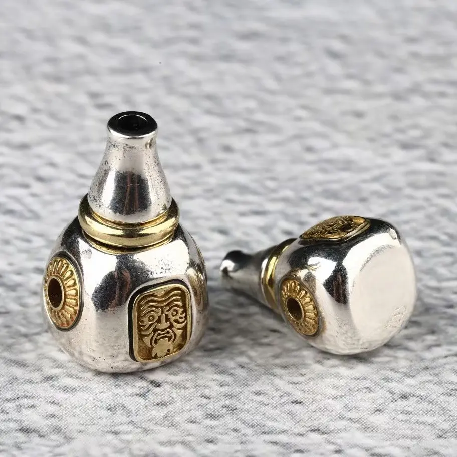 BD- C1750 perles de Bouddha pour fortune Zakiram breloque pour collier breloque en argent 925 pour hommes femmes 22*14mm/8.4g 18*7mm/4.5g