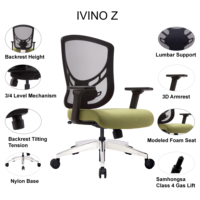 Chaise de bureau ergonomique en gros avec accoudoirs 3D, verrouillage d'inclinaison, pivotante, confortable, siège en mousse respirante, mobilier de bureau directement de l'usine