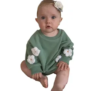 Ins Nieuwe Pasgeboren Jumpsuit Lente En Herfst Baby Driedimensionale Wolkenbloem Romper Internet Celebrity Baby 'S Romper