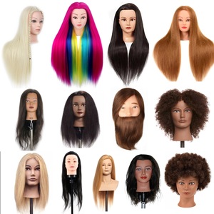 Maniquí <span class=keywords><strong>de</strong></span> Peluquería JINRUILI al por Mayor, Cabeza <span class=keywords><strong>de</strong></span> Entrenamiento con Cabello Humano <span class=keywords><strong>Natural</strong></span> Mixto y Hombros - Product Image 6