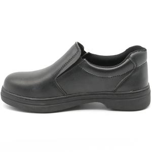 Semelle en caoutchouc antidérapante résistante à l'huile noire orteil en acier anti-crevaison Restaurant cuisine Chef chaussures de sécurité pour hommes sans lacets - Product Image 3