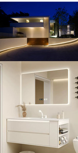 Bande lumineuse LED flexible avec gaine en silicone intégrée, 24V, lampe linéaire souple 1010, étanche, pour extérieur, basse tension - Product Image 6