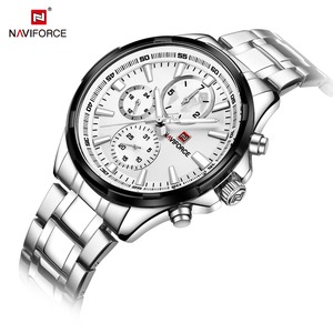 Naviforce 9089 hommes japon montre à Quartz en acier inoxydable montre-bracelet 24 heures Date Sport montre étanche Relogio Masculino - Product Image 4