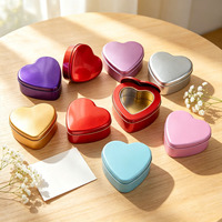 Boîte en métal en forme de cœur en gros, personnalisable avec logo, vide, pour emballage cadeau de mariage ou de Saint-Valentin