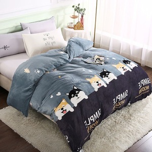 <span class=keywords><strong>Copripiumino</strong></span> Invernale in Pile Corallo per Studenti, <span class=keywords><strong>Copripiumino</strong></span> Monofacciale in Peluche di Pile Latte, Spesso e ad Alta Densità - Product Image 6