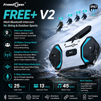 Freedconn FREE+ V2 1000M Intercom de casque étanche pour ski et moto, idéal pour le ski en fond et les accessoires moto