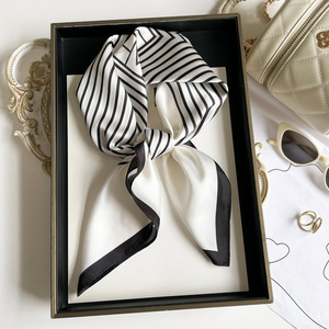 Classic Paisley Printed Satin <b>Chiffon</b> <b>Scarf</b> for Resort Travel Outfitting - Product Image 1